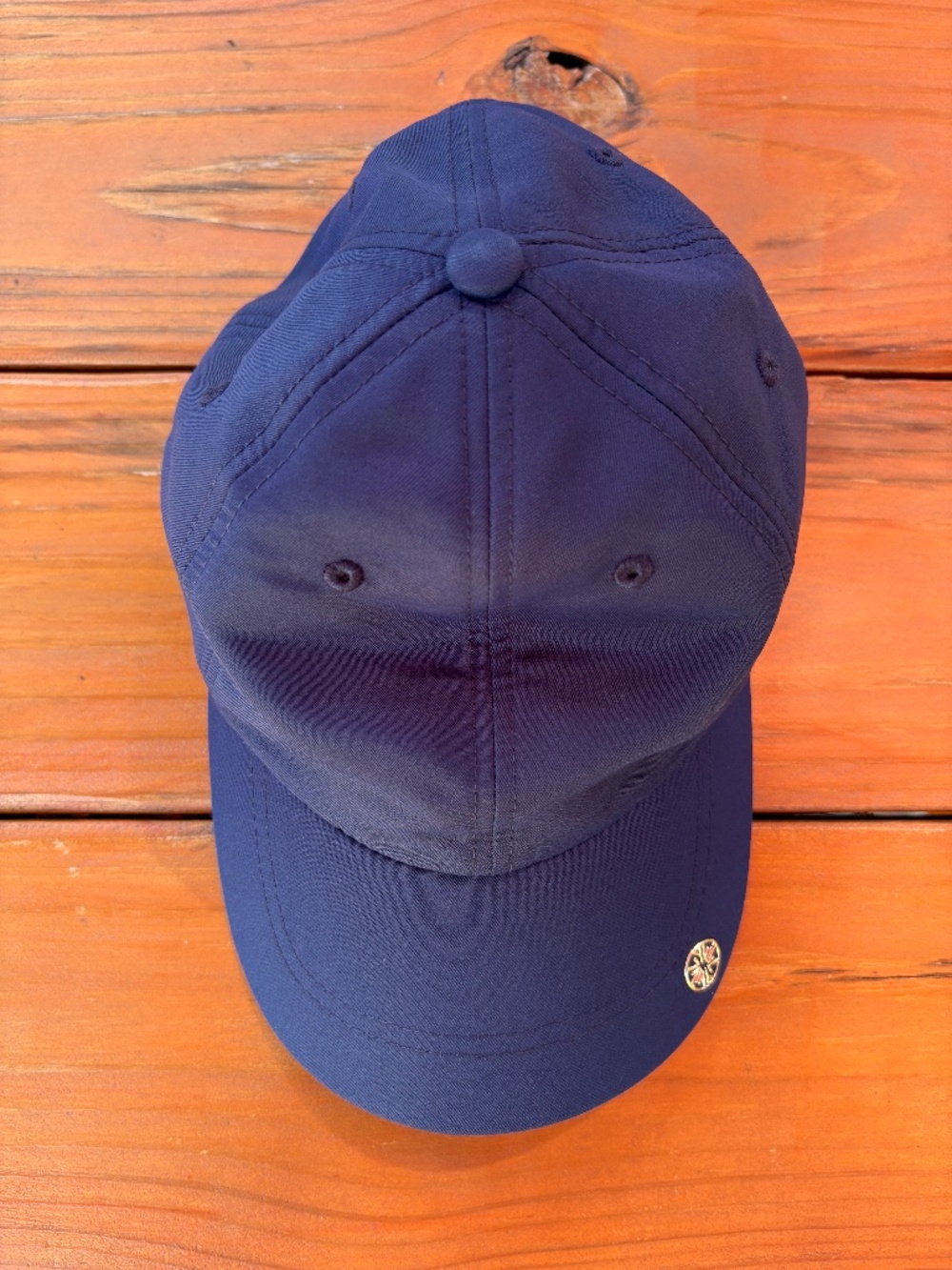 Lilly Pulitzer Run Around Cap Hat Blue Adjustable with Gold Branding - Picture 3 of 9